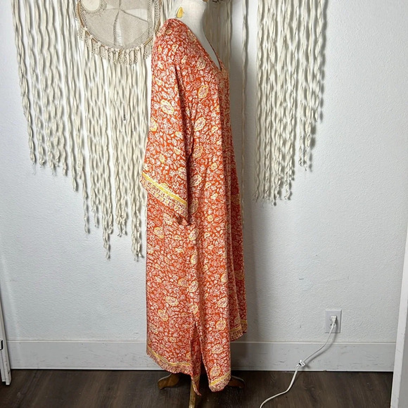 Natalie Martin Marin Oversized Caftan Dress with Belt XS/S in Tuscan Sun - Picture 10 of 16